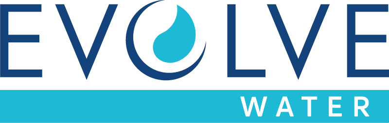 Evolve Water portfolio showcasing branding, graphic design, and custom website development for a sustainable water solutions company