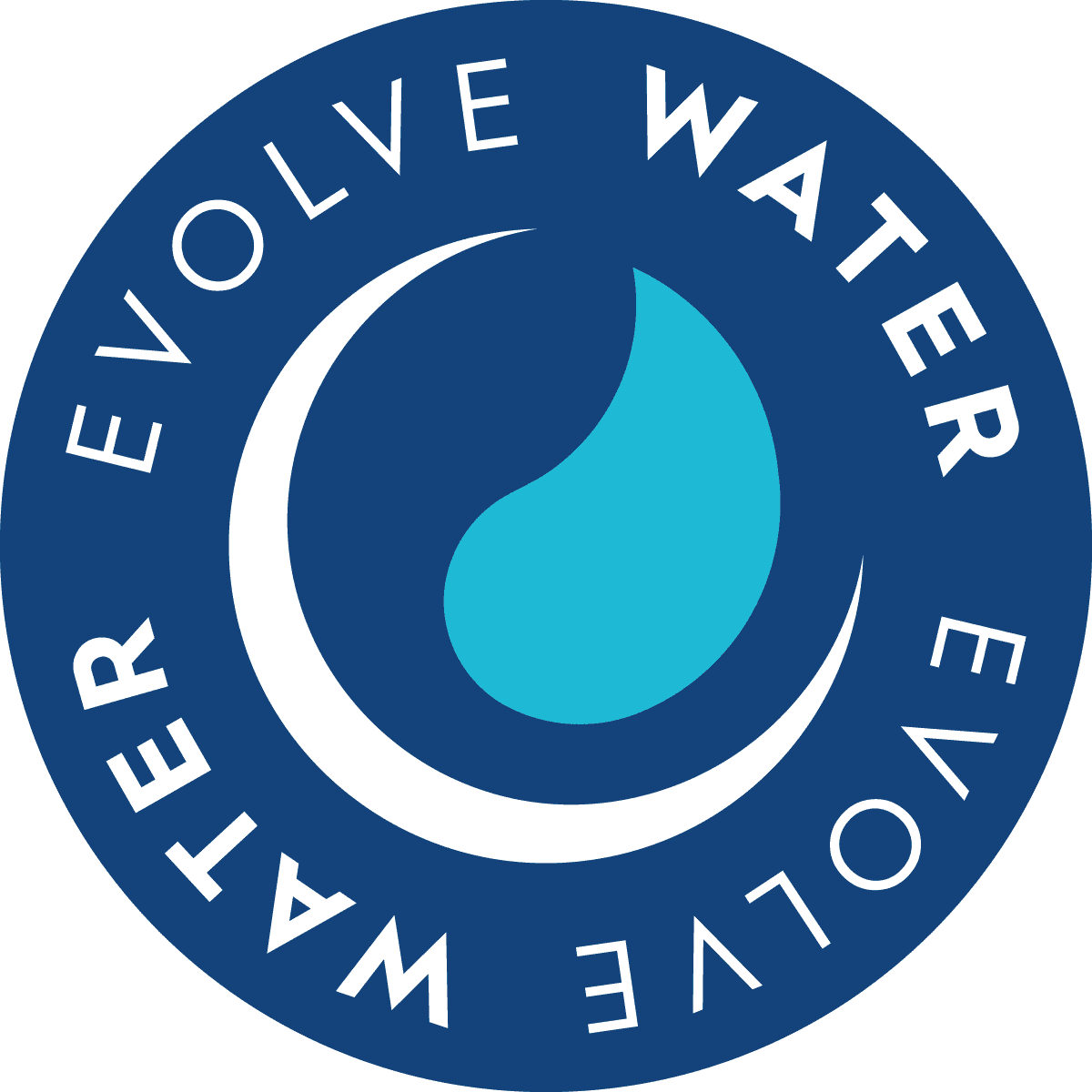 Evolve Water portfolio showcasing branding, graphic design, and custom website development for a sustainable water solutions company